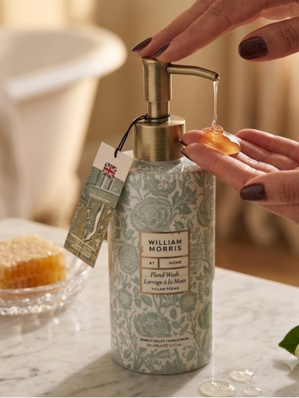 Hand Wash - light blue bottle -Floral Scented Liquid Soap